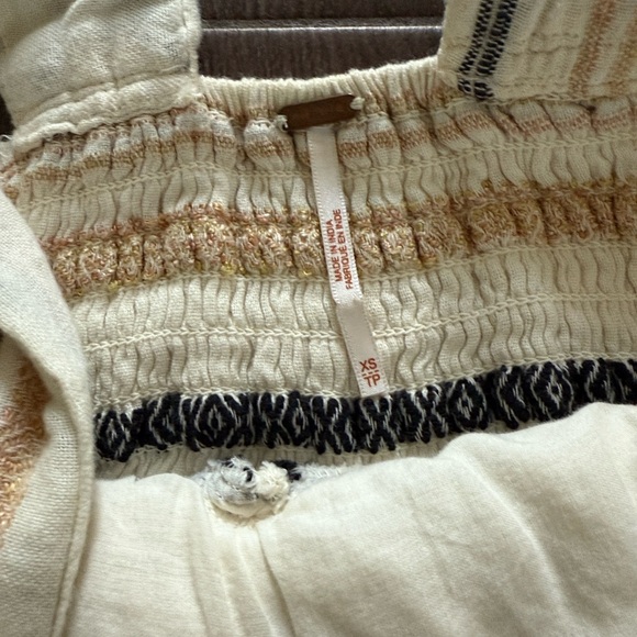 Free People Cream and Black Striped Jumpsuit - Picture 4 of 12